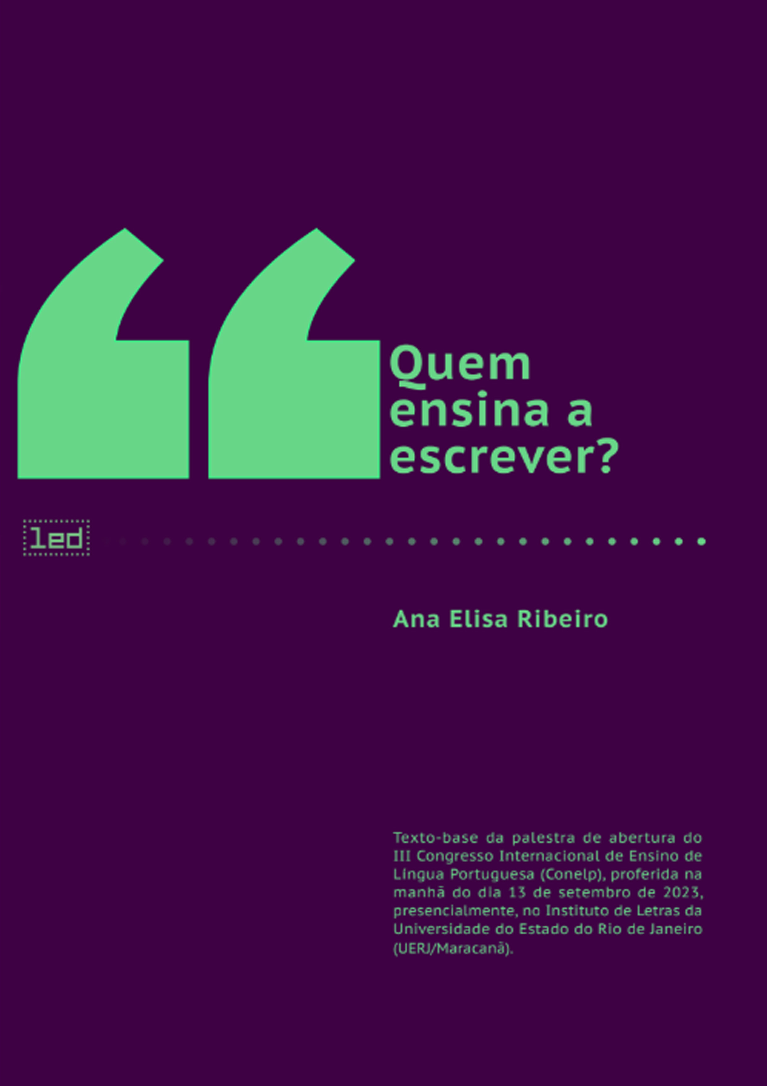 Quem ensina a escrever?